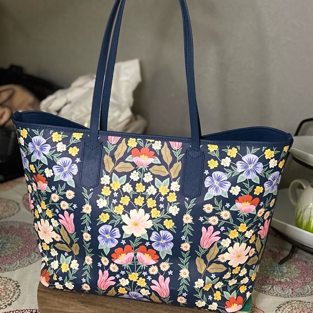 Rifle Paper Co. Navy Floral Tote